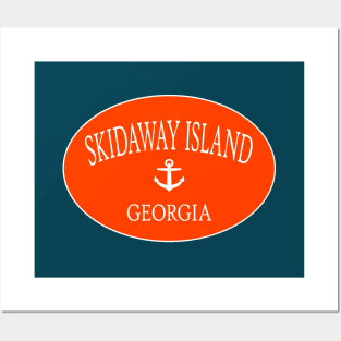 Skidaway Island Georgia Sea Islands Anchor Orange Posters and Art